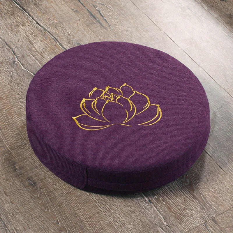 40x6cm Linen Meditation Cushion & Yoga Mat
